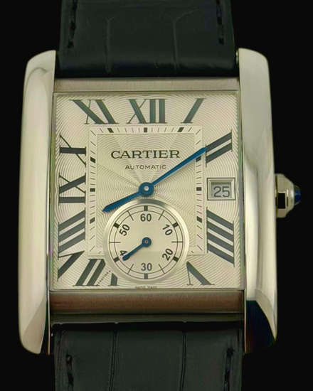 2019 Cartier Tank MC 44MM Silver Dial Leather Strap (W5330003)