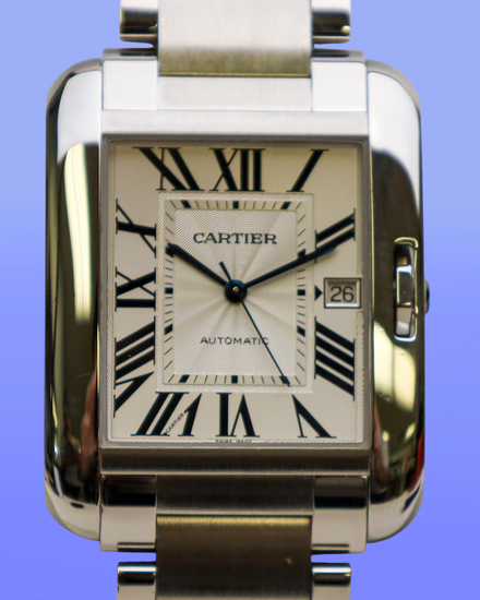 2017 Cartier Tank Anglaise 36.5MM Silver Dial Steel Bracelet (W5310008)