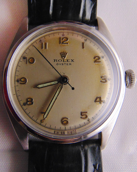Rolex Air-King 33MM Silver Dial Aftermarket Leather Strap (4365)