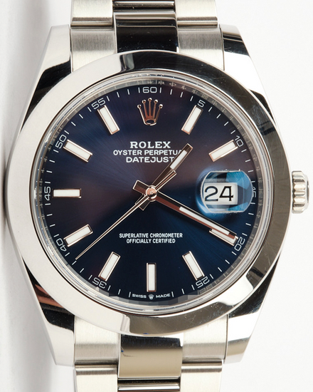2023 Rolex Datejust 41MM Blue Dial Oyster Bracelet (126300)