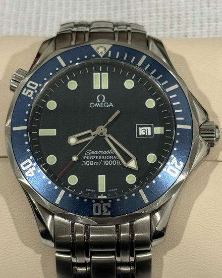 1995 Omega Seamaster Diver 300M 41MM Quartz Blue Dial Steel Bracelet (2541.80.00)