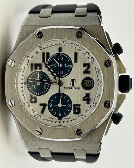 Audemars Piguet Royal Oak Offshore Chronograph "Navy" 42MM White Dial Rubber Strap (26170ST.OO.D305CR.01)