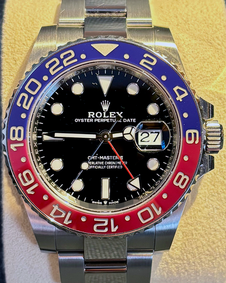 2023 Rolex GMT-Master II "Pepsi" 40MM Black Dial Oyster Bracelet (126710BLRO)