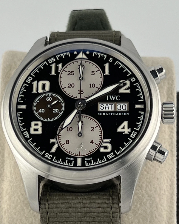 IWC Schaffhausen Pilot  Chronograph "Antoine de Saint Exupéry" L.E. 42MM Brown Dial Textile Strap (IW371709)