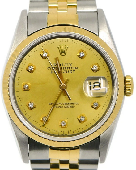 1991 Rolex Datejust 36MM Champagne Dial Two-Tone Jubilee Bracelet (16233)