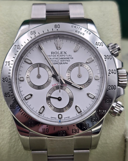 2012 Rolex Cosmograph Daytona 40MM White Dial Oyster Bracelet (116520)
