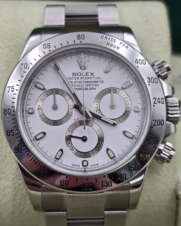 2012 Rolex Cosmograph Daytona 40MM White Dial Oyster Bracelet (116520)