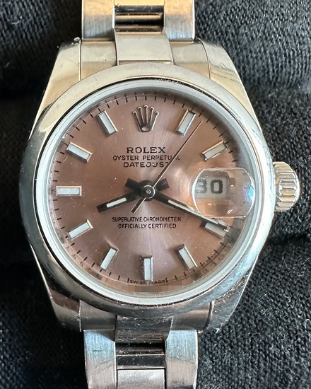 2007 Rolex Lady-Datejust 26MM Pink Dial Oyster Bracelet (179160)