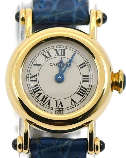 1994 Cartier Diabolo Mini 21MM Quartz White Dial Leather Strap (W1511556)