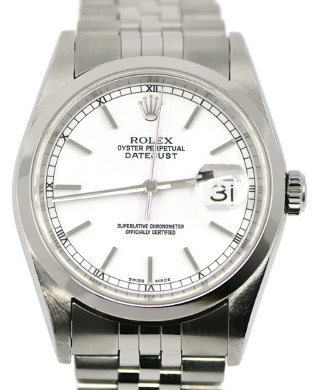 2005 Rolex Datejust 36MM White Dial Jubilee Bracelet (16200)
