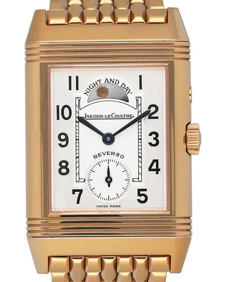 Jaeger-LeCoultre Reverso Duo Day Night 26MM Silver Dial Rose Gold Bracelet (Q2702121)