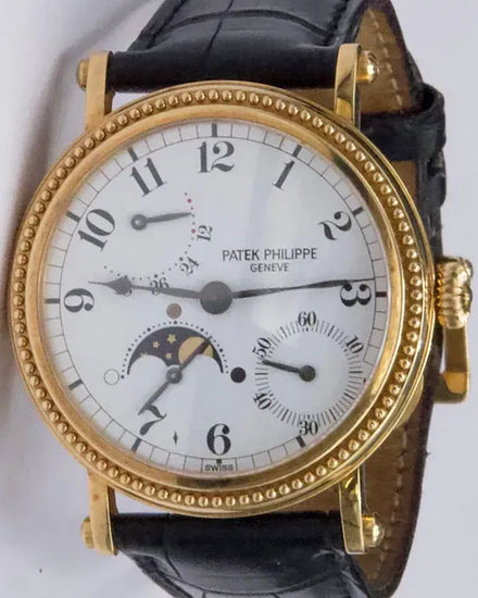 1994 Patek Philippe Complications 35MM White Dial Leather Strap (5015)