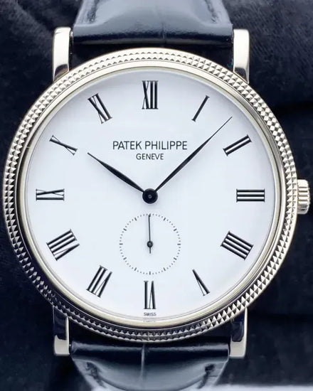 2010 Patek Philippe Calatrava 36MM White Dial Leather Strap (5119G-001)