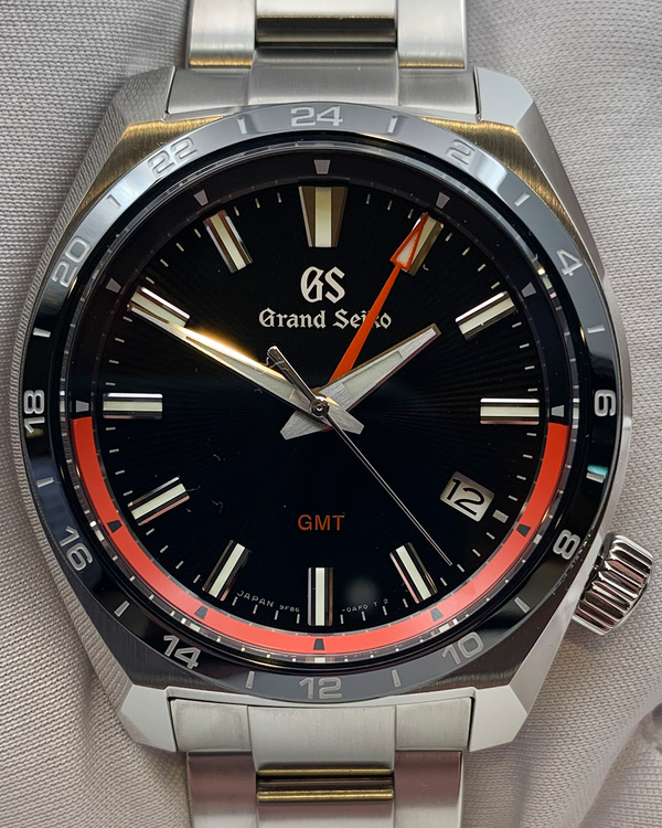 2025 Grand Seiko Sport GMT 40MM Quartz Black Dial Steel Bracelet (SBGN019G)