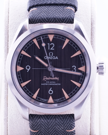 2021 Omega Seamaster Railmaster 40MM Black Dial Leather Strap (220.12.40.20.01.001)