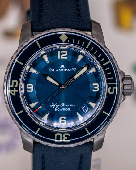 2023 Blancpain Fifty Fathoms 45MM Blue Dial Textile Strap (5015-12B40-O52A)