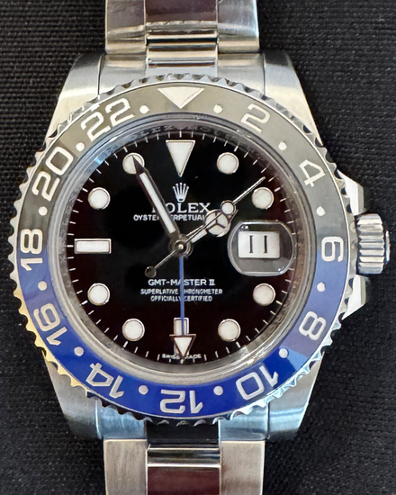 2018 Rolex GMT-Master II "Batman" 40MM Black Dial Oyster Bracelet (116710BLNR)
