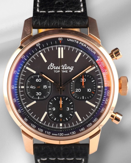 2025 Breitling Top Time B01 Chronograph 41MM Brown Dial Leather Strap (RB01761A1Q1X1)