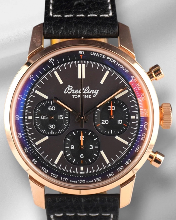 2025 Breitling Top Time B01 Chronograph 41MM Brown Dial Leather Strap (RB01761A1Q1X1)
