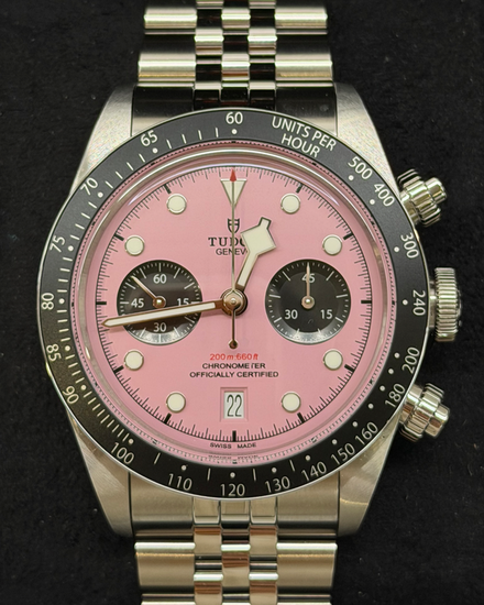 No Reserve - 2024 Tudor Black Bay Chrono "Flamingo" 41MM Pink Dial Steel Bracelet (79360N)