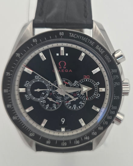 2014 Omega Speedmaster Specialties Olympic Games Collection 44.25MM Black Dial Leather Strap (321.33.44.52.01.001)