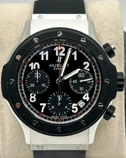 Hublot Super B Chronograph 42MM Black Dial Rubber Strap (1926.10)