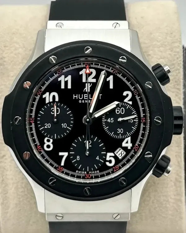 Hublot Super B Chronograph 42MM Black Dial Rubber Strap (1926.10)