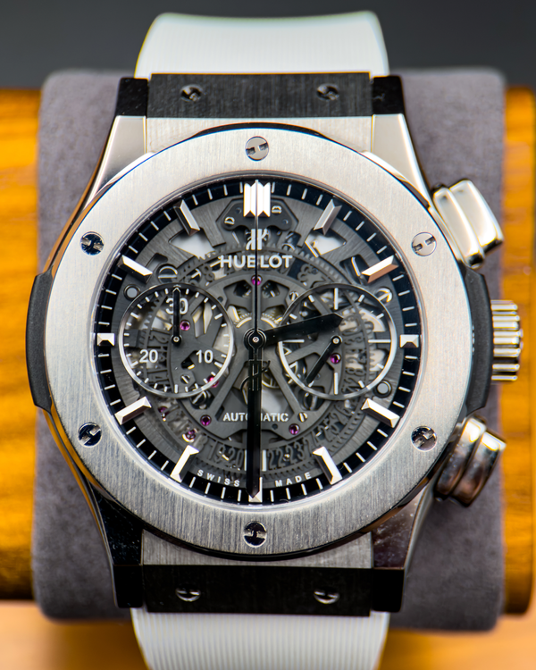 2017 Hublot Classic Fusion Aerofusion 45MM Skeleton Dial Rubber Strap (525.NX.0170.LR)