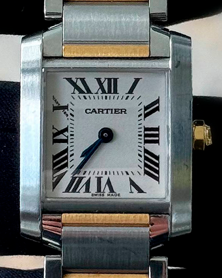 Cartier Tank Française 25MM Quartz White Dial Two-Tone Bracelet (2384)