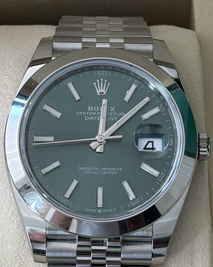2025 Rolex Datejust 41MM Green Dial Jubilee Bracelet (126300)