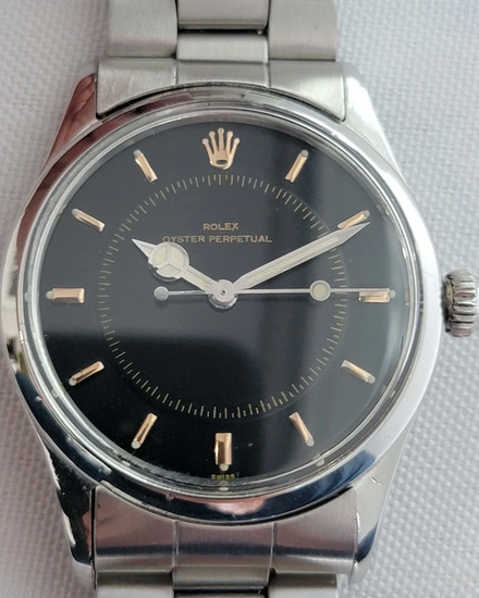 Rolex Oyster Perpetual 34MM Black Dial Oyster Bracelet (6532)