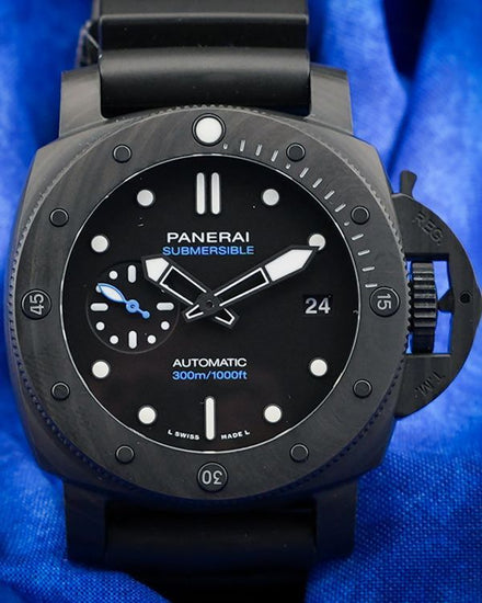 2023 Panerai Submersible Carbotech 42MM Black Dial Rubber Strap (PAM01231)