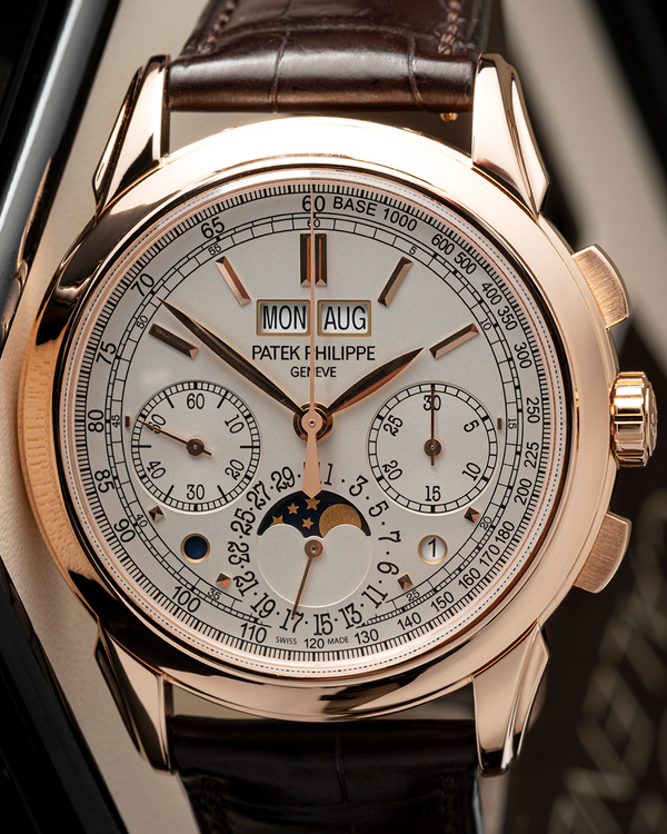 Patek Philippe Perpetual Calendar 41MM Ivory Dial Leather Strap (5270R-001)