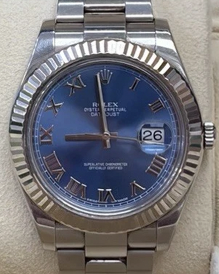 2017 Rolex Datejust II 41MM Blue Dial Oyster Bracelet (116334)