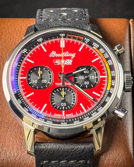 2021 Breitling Top Time "Chevrolet Corvette" 42MM Red Dial Leather Strap (A25310)