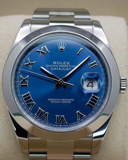 2020 Rolex Datejust 41MM Blue Dial Oyster Bracelet (126300)