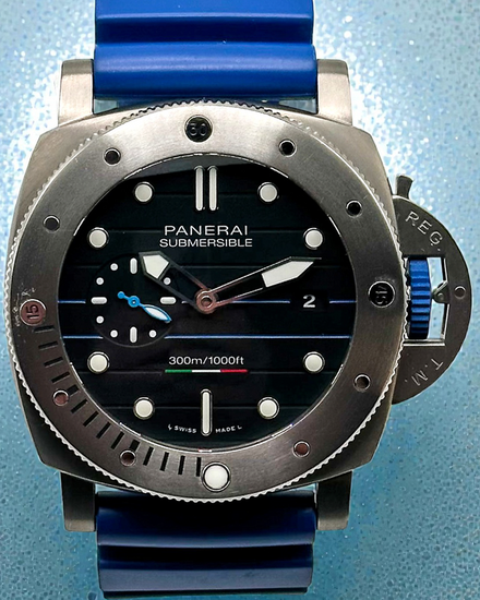 2021 Panerai Submersible "Paltrinieri" L.E. 47MM Black Dial Rubber Strap (PAM01162)
