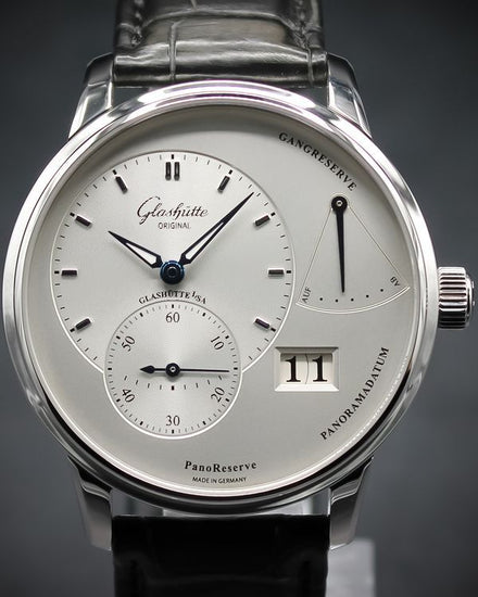 2024 Glashütte Original PanoReserve 40MM Silver Dial Leather Strap (1-65-01-22-12-04)