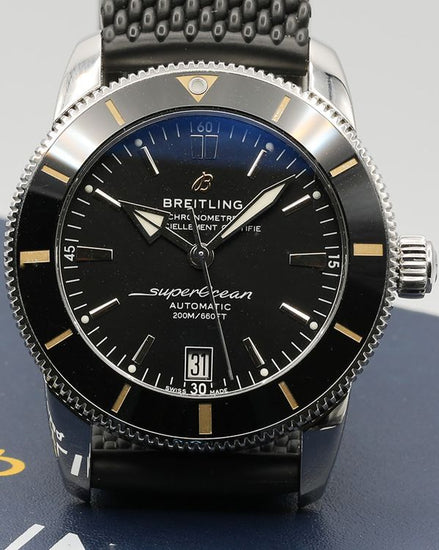 2019 Breitling Superocean Heritage II 42MM Black Dial Rubber Strap (AB2010121B1S1)