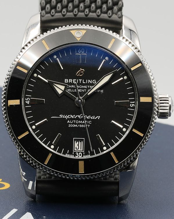 2019 Breitling Superocean Heritage II 42MM Black Dial Rubber Strap (AB2010121B1S1)