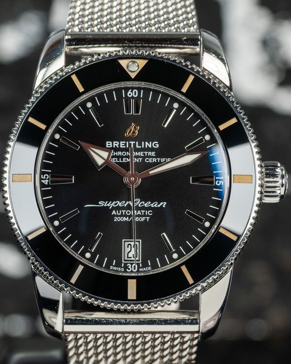 2019 Breitling Superocean Heritage B20 42MM Black Dial Steel Bracelet (AB2010)
