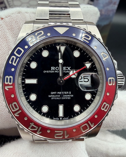 2022 Rolex GMT-Master II "Pepsi" 40MM Black Dial Oyster Bracelet (126710BLRO)