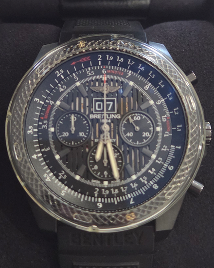 2014 Breitling Bentley 6.75 L. E. 49MM Black Dial Rubber Strap (M4436413/BD27)
