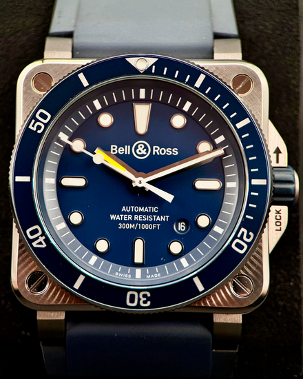 2024 Bell & Ross BR 03-92 Diver 42MM Blue Dial Rubber Strap (BR0392-D-BU-ST/SRB)