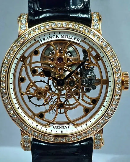 2024 Franck Muller Round 44MM Skeleton Dial Leather Strap (7045 B S6 SQT D)
