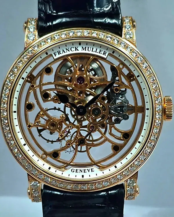 2024 Franck Muller Round 44MM Skeleton Dial Leather Strap (7045 B S6 SQT D)