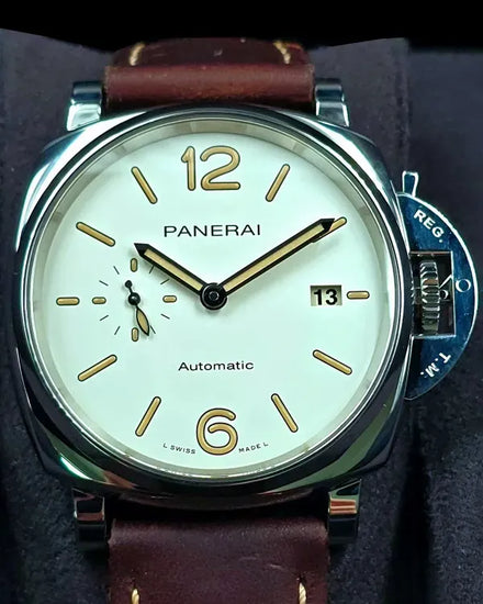 2021 Panerai Luminor Due 42MM White Dial Leather Strap (PAM01046)