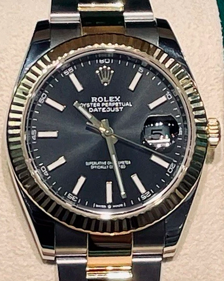 2023 Rolex Datejust 41MM Black Dial Two-Tone Oyster Bracelet (126333)