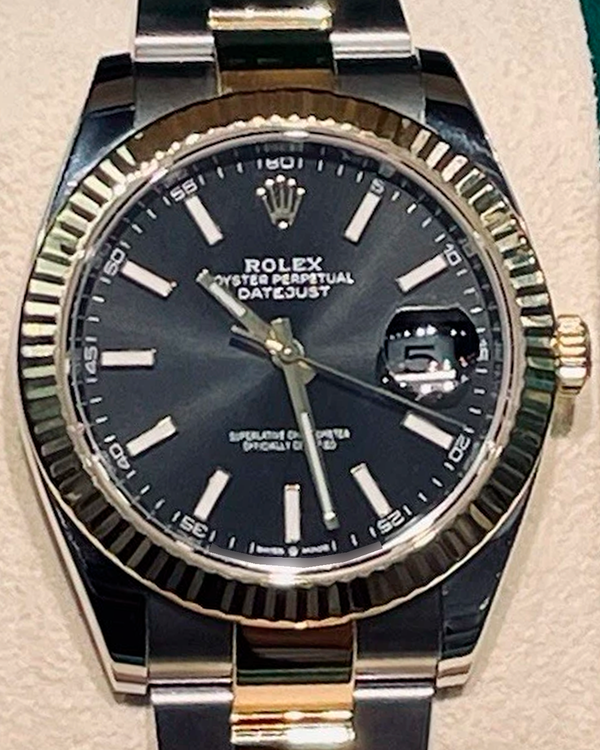2023 Rolex Datejust 41MM Black Dial Two-Tone Oyster Bracelet (126333)