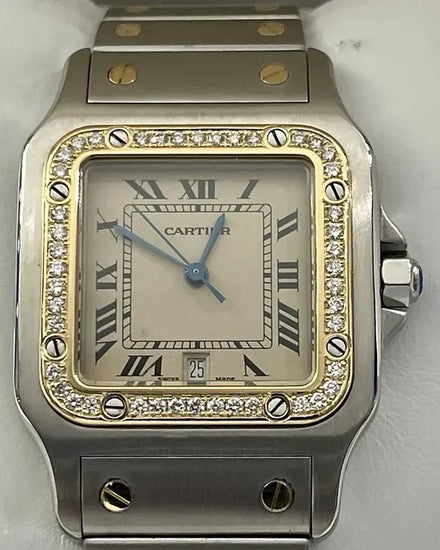2011 Cartier Santos Galbée 29MM Quartz White Dial Two-Tone Bracelet (187901)